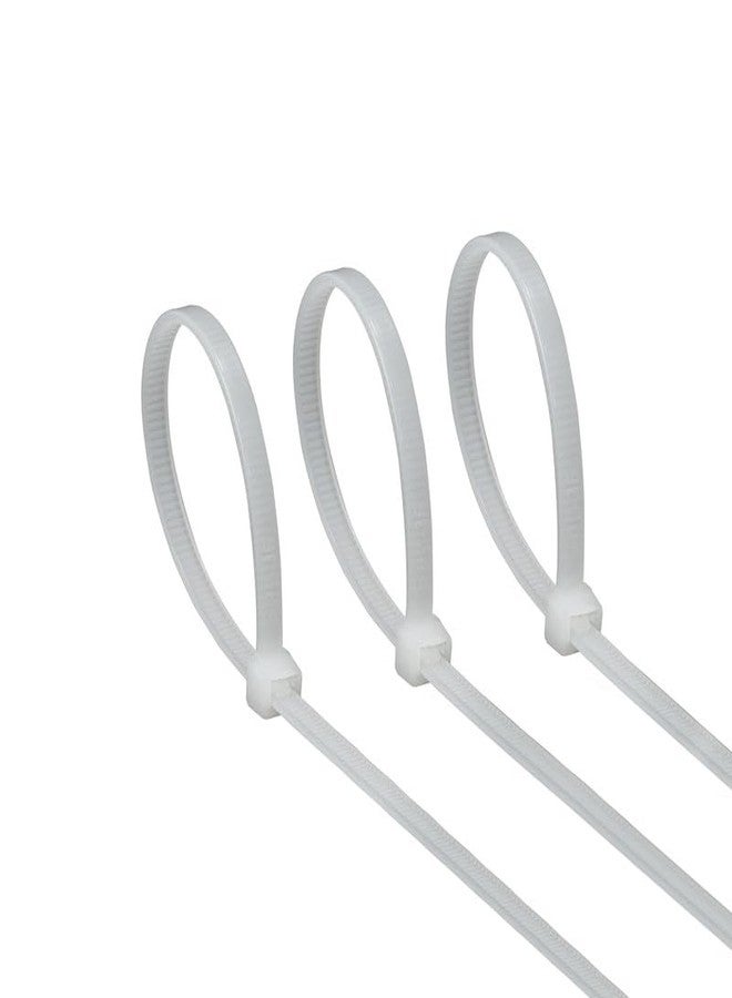 DM TAPES Nylon Self Locking Cable Ties, White (150mm 3.6 mm, 6 inch, Pack of 100) - Heavy Duty Strong Zip Wire Fastener Organizer Tie - Image 2